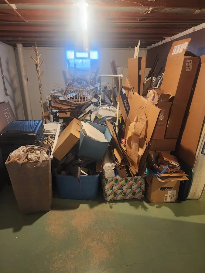 Roll-off dumpster container at job site for 15 Yard Dumpster Rental in Oshkosh